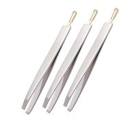 Healvian 3pcs Stainless Steel Eyebrow Tweezers Brow Clips for Hair Removal Portable Eyebrow Tweezers for Brow Shaping and