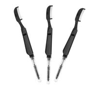Healvian 3PCS Stainless Steel Eyelash Brush and Eyebrow Comb Double End Makeup Brush Mascara Wands for Precise Brow Grooming and Lash Separation