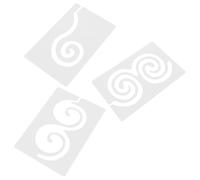 Healvian 3pcs Swirl Quilting Ruler Templates Sewing Quilting Tools Acrylic with Precise Positioning Holes and Retain Shape Unique Spiral Pattern for Sewing Projects and Professional Studios