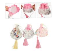 Healvian 3pcs Traditional Chinese Empty Lavender Sachet Bags with Tassels Small Fragrance Pouches for Jewelry Spices and Storage Lightweight Decorative Pouches for Holidays and Travel
