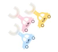 Healvian 3pcs U-Shaped Silicone Tooth Cleaner Manual Toothbrush for Soft Bristles Wrap Teeth Oral Care for Boys and Teaching Healthy Brushing Habits