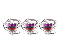 Healvian 3pcs Vibrant Glitter Masquerade Masks for Women Blue Purple Silver and Red Elegant Party Decorations for Halloween and Prom Events