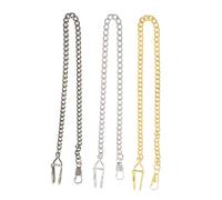 Healvian 3pcs Vintage Pocket Watch Chains Set Metal Jewelry Chains for Men and Women Bronze Silver Gold Watch Accessories Retro Hanging for Vest and Suit