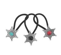 Healvian 3pcs Western Ethnic Hair Ties for Women Thick Hair Bands Elastic Boho Style Ponytail Holders for Braids Travel and Daily Wear