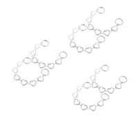 Healvian 3sets 2pcs Heart Metal Shoe Chains for DIY Punk Style Charms Easy to Install Decorative Chains for Sandals and Shoes Unique Accessories for Fashionable Looks 2pcs*3