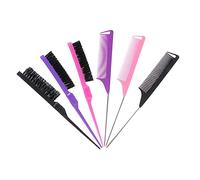 Healvian 3Sets Professional Hair Coloring Brush and Comb Set Durable Static Hair Salon Supplies for Easy Dyeing and Styling Comfortable Grip for Home Use and Salons Black Purple Pink