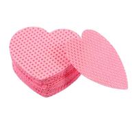Healvian 4 Boxes Heart-shaped Nail Glue Remover Pads Disposable Nail Polish Cleaning Wipes for Salon and Home Use Soft Gentle Cotton Pads for Polish Removal