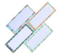 Healvian 4 Packs Portable List Maker Notepad with Vivid Fruit Pattern, Smooth Writing Paper Notepad for Meal Planning and Planner Entries, Compact Tear off Shopping List Pad, Cute