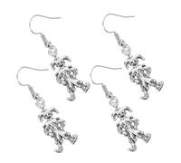 Healvian 4 Pairs Dangle Earrings for Teens Vintage Clown Carnival Circus Jewelry Funky for Halloween Festivals and Social Media Style