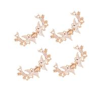 Healvian 4 Pairs Retro Zinc Alloy Cloak Clip Vintage Shawl Brooch Fasteners for Cape Cardigan Sweater Chinese Style Collar Accessory Durable Decorative Pins