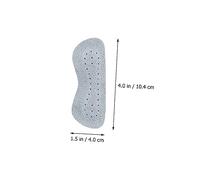 Healvian 4 Pairs Wear-Resistant Cow Leather Heel Pads Anti-wear Cushions with Double-Sided Tape for High Heels Flats Boots Skin-Friendly Grey Inserts for Foot Protection and Comfort