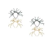 Healvian 4 Pcs Bendable Snake Headpiece for Women Flexible Design and Detailed Snake Decorations, Plastic and Vinyl Egyptian Queen Headdress for Themed Gathering and Historical Plays, Dark
