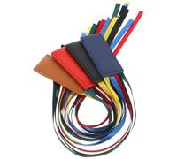 Healvian 4 Pcs Leather Ribbon Bookmarks Set, Decorative Reusable Page Markers with Black, Red, Blue, Brown Ribbons, for Books, Bibles, Office and Reading Use