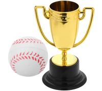 Healvian 4 Set Mini Plastic Pu Trophies Delicate Smooth Surface Realistic Prize Cups for Recess Games and Talent Shows Celebration