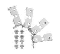 Healvian 4 Sets Electric Clipper Scissor Mount Silver Replacement Blade Bracket for Barber Tools Compatible Home Salon Use Material for Easy Repair and Maintenance