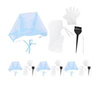 Healvian 4 Sets Hair Highlighting Kit : Highlight Cap With Holes - Reusable Hair Coloring Dye Highlights Kit With Hook For Diy Dyeing