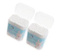 Healvian 400pcs Cotton Swab Natural Cotton Swabs Round Spiral Head Tip for Ear Nose Clean for Boys and Girls Care Buds