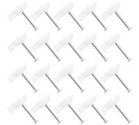 Healvian 45pcs Wall Nails for Window Screens and Curtains Easy Installation and Decorative Appearance, White Abs Material for Hanging Wall Decor and Stages, Sturdy Fixing Tool for Home Use