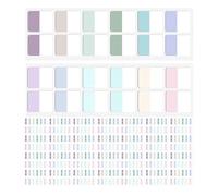 Healvian 480pcs Color-Coded Sticky Index Tabs for Notebooks and Planners - Repositionable Page Markers with Light and Muted Tones - Multi-use Labels for Academic, Office, and File