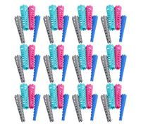 Healvian 48pcs Spiral Curling Perm Rods for Hair, Plastic Soft Perm Rods with Trumpet Arc Shape, 4 Colours, 4.2 Inch Size, Suitable for Home and Professional Hair Perming Activities