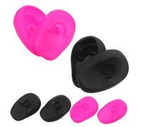 Healvian 4pairs Reusable Soft Silicone Earmuffs Ear Cover Protector Hairdressing Ear Caps for Hair Dyeing Washing Coloring Home Salon Use