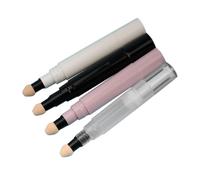 Healvian 4pcs 5ml Blusher Refillable Tubes and Lip Gloss Bottles Rotating Design Pink Black White Diy Cosmetic Container for Makeup Storage