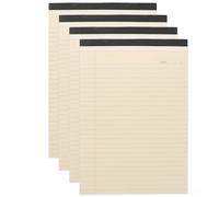 Healvian 4Pcs A4 Lined Tear-Off Notepad Portable Writing Pad for Office and Student Use with Beige Sheets