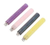 Healvian 4pcs Acrylic Nail Art Pens with Interchangeable Ball and Fivepetal Tips, Symmetrical Flower Dotting Tool for Home Manicure and Salon Nail Art