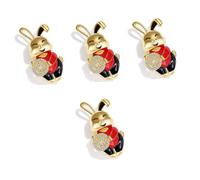 Healvian 4pcs Adorable Bunny Brooch Pin for Clothes Scarves Bags Durable Zircon Design present for Birthdays Holidays Festivals Unique Animal Jewelry for Every Occasion