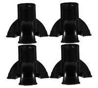 Healvian 4pcs Anti-skid Trekking Pole Tips Walking Stick Foot Covers Non-slip Cane Protection Pads for Standard and Folding Canes Lightweight and Easy to Install