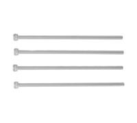 Healvian 4pcs Bicycle Handlebar Stem Riser Bolts M6x140mm Stainless Steel Weather-resistant Quick Adjustment Hardware for Outdoor Cycling Repair and Extension