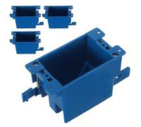 Healvian 4pcs Blue Recessed Electrical Outlet Boxes Mounting Ears, Old Work Wall Socket Junction Boxes for Drywall and Concrete, Flame Retardant In-Wall Power Receptacle Holder