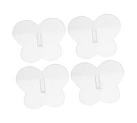 Healvian 4pcs Butterfly Shaped Nail Practice Bases for Manicure Display Nail Mold Holders for Art Lightweight and Portable for Professional and Personal Use