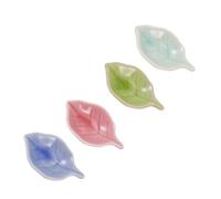 Healvian 4pcs Ceramic Essential Oil Bowls for Mixing and Storage, Creative Crackle Glaze Design, Practical and Decorative Small Dishes for Facial Mask and Bathroom Use Random Color