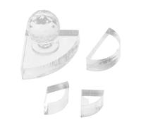 Healvian 4pcs Crystal round Eyeshadow Pressing Stamper Tool for Blusher and Eye Shadow, Simple to Operate with Protecting Original Colour and Texture, for Daily Emergencies and Travel Use