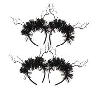 Healvian 4pcs Dead Tree Branch Headband Goth Headbands for Halloween Simulated Branch Gothic for Cosplay Party Decoration for Holiday Events
