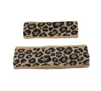 Healvian 4pcs Elegant Leopard Headband Knit Woolen Hair Scarf Head Wraps Elastic Twine for Outdoor Daily Use Random Style