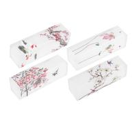 Healvian 4pcs Elegant Matte Frosted Semi- Square Lipstick Tubes Unique Diy Cosmetic Containers for Homemade Lip Balm and Lip Gloss Storage in Classic Style