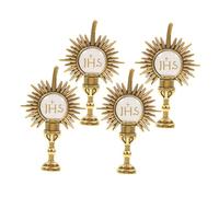 Healvian 4pcs First Communion Religious Brooches Catholic Holy Chalice Backpack Pin for Boys Girls Religious Clothes Scarf Accessories