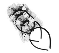 Healvian 4pcs Halloween Ghost Headband Soft Lightweight Hair Hoop for Party Favors Cosplay Costume Accessories Comfortable Fit for Trick Treat and Role Playing