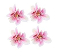 Healvian 4pcs Hawaiian Orchid Hair Clips Bohemian Artificial Cymbidium Flower Barrettes for Women Bridal Wedding Holiday Seaside Accessories Lightweight Durable Design