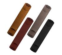 Healvian 4pcs Leather Pen Sleeves Set Elastic Travel Pen Holders with Clip Vintage Matte Finish Notebook Compatible Black Brown Gray Wine Red