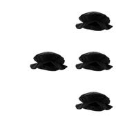 Healvian 4pcs Men's Renaissance Beret Hat, Medieval Muffin Cap in Black Polyester with Flat Brim, Lightweight and Portable Costume Accessory for Renaissance Festivals and Events