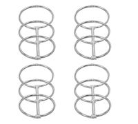 Healvian 4pcs Metal Book Rings Openable Binder Rings for Scrapbook Photo Album DIY Craft Supplies