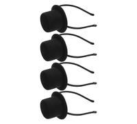 Healvian 4pcs Mini Top Hat Headband Embellished Headbands for Women Costume Party Headwear Accessory for Halloween Tea Party Cosplay Carnival Dress