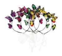 Healvian 4pcs Mixed Color Butterfly Headband for Parties Performance Hair Accessories Wedding Photo Prop Lightweight and Firmly Stays Place for Cosplay and Celebrations