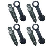 Healvian 4pcs Motorcycle Brake Bleeder Screws M8x1.25 Stainless Steel with Rubber Dust Caps for Caliper Exhaust Bleed Valve, Compatible with Motorbike Brake Pump Systems