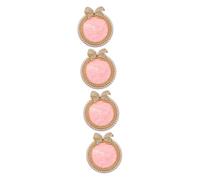 Healvian 4pcs Nail Art Mixing Palette Accents Mixing Plate for and Pigments for Nail Designs Easy to Clean and Wipe Elegant Gold Bow Design