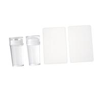 Healvian 4pcs Nail Art Stamping Kit Manicure Tools for Unique Nail Designs Stamping Plates Easy to Carry and Store