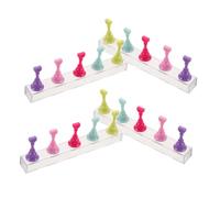 Healvian 4pcs Nail Tip Display Holder Reusable Magnetic Acrylic Nail Art Display Stand Magnet Tool for Practice Hand Home and Salon Supplies